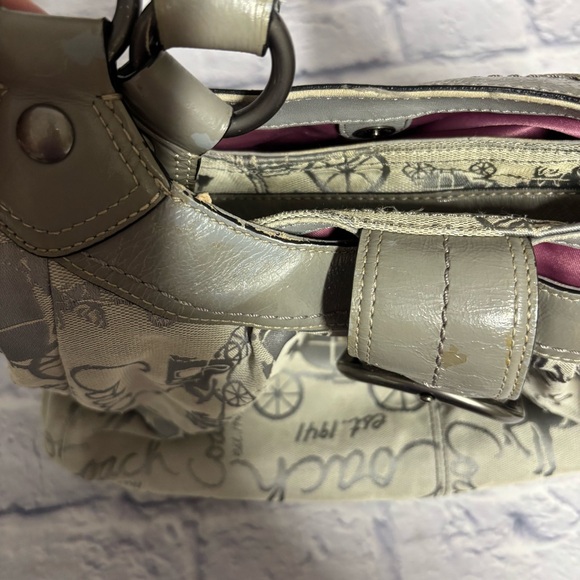 COACH SOHO LYNN HORSE & CARRIAGE LARGE HOBO BAG GRAY #15209 - Picture 16 of 16